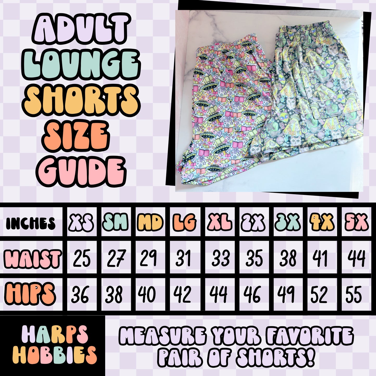 PRE ORDER lounge shorts/pants--adult unisex
