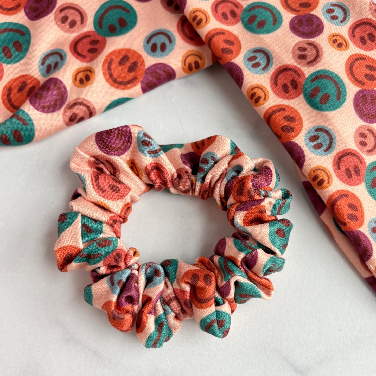 Fall Smileys Scrunchie (Skinny)