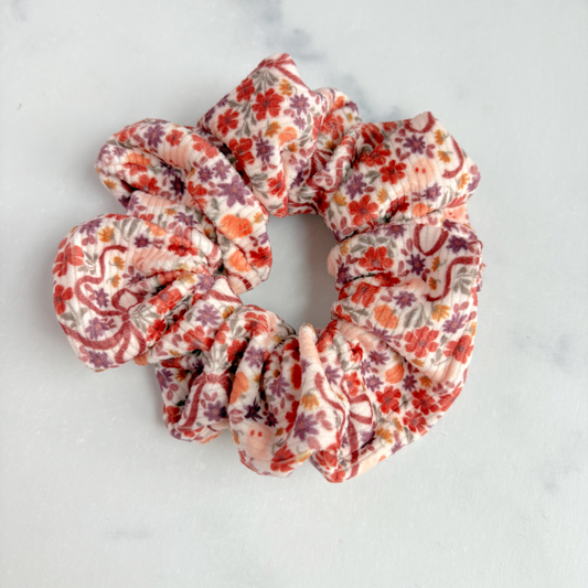 Boo Bows Ribbed Velvet Scrunchie