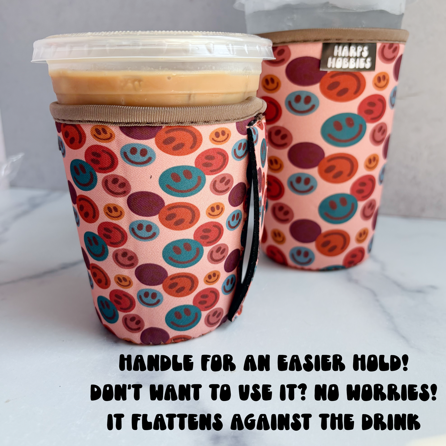 Boho Smileys Drink Sleeve (3 sizes)