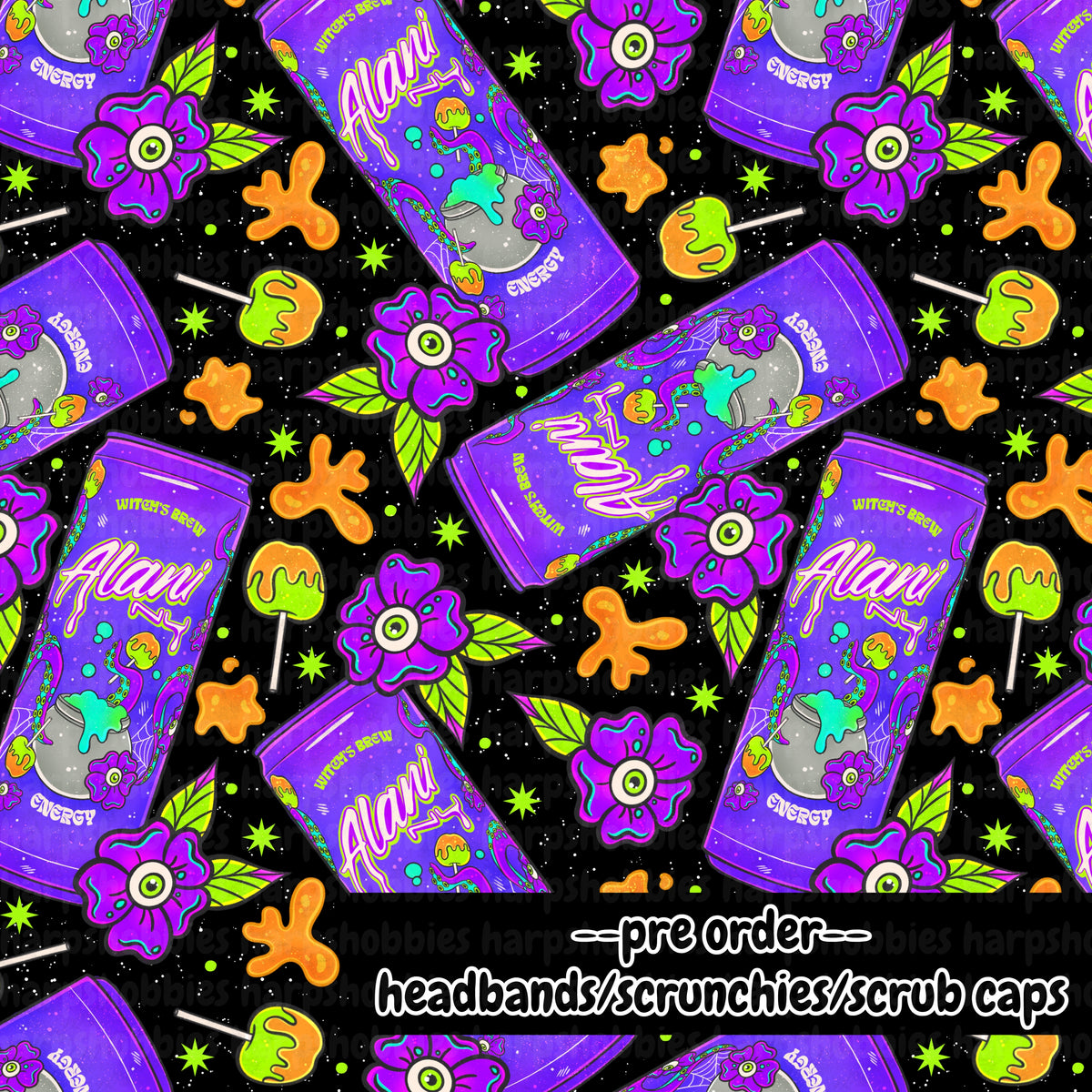 Witches Brew (headband/scrunchie/scrub cap)