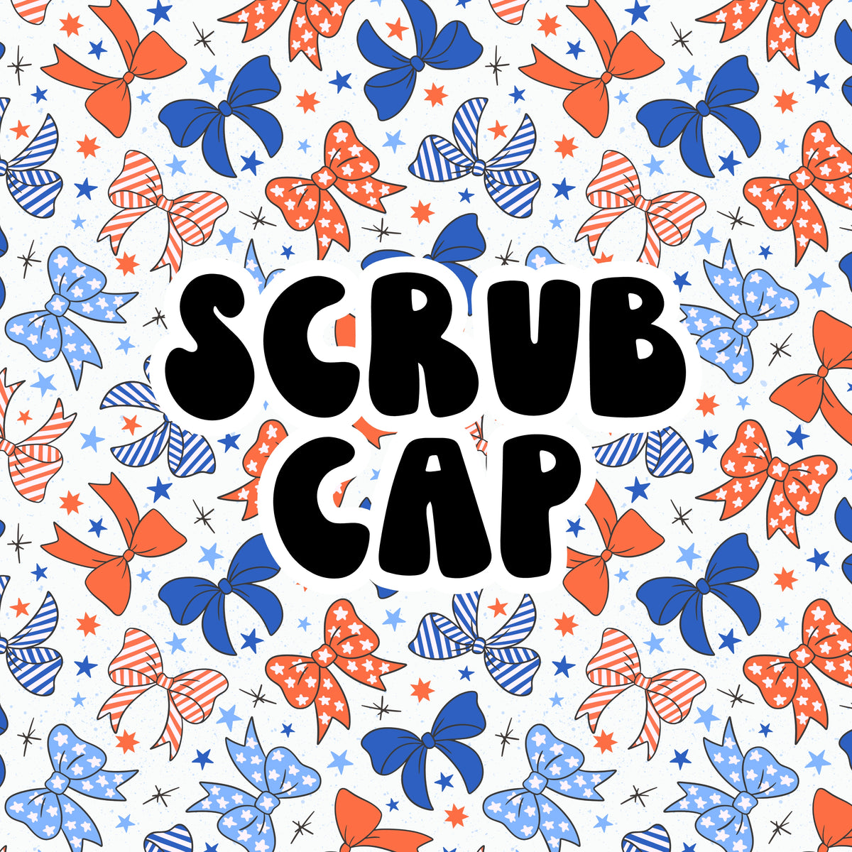 4th Bows Scrub Cap