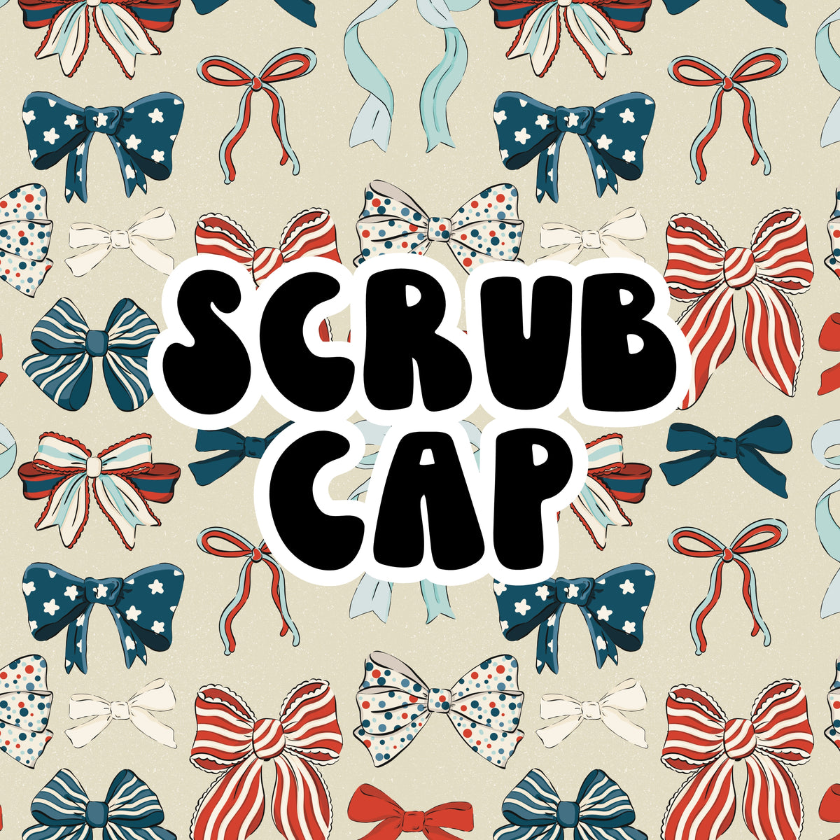 Braves Bows Scrub Cap