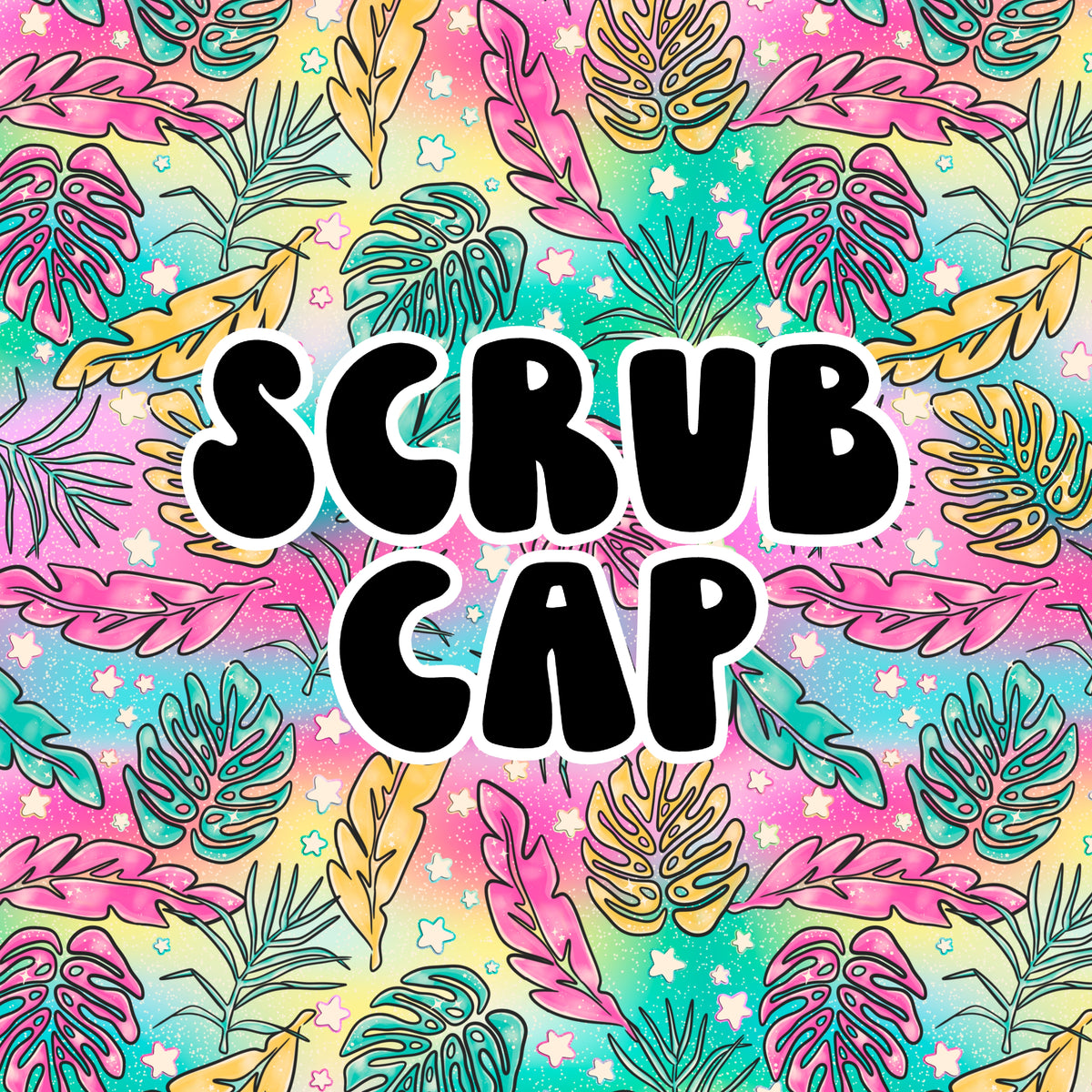 Rainbow Tropical Scrub Cap