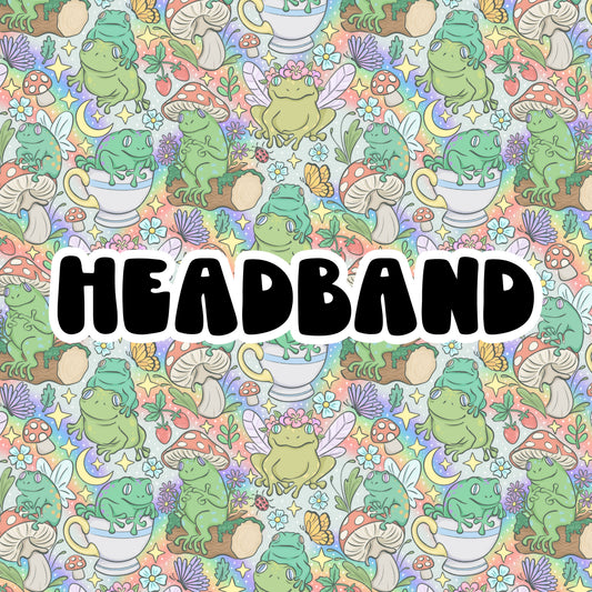 Cottagecore Frogs Headband