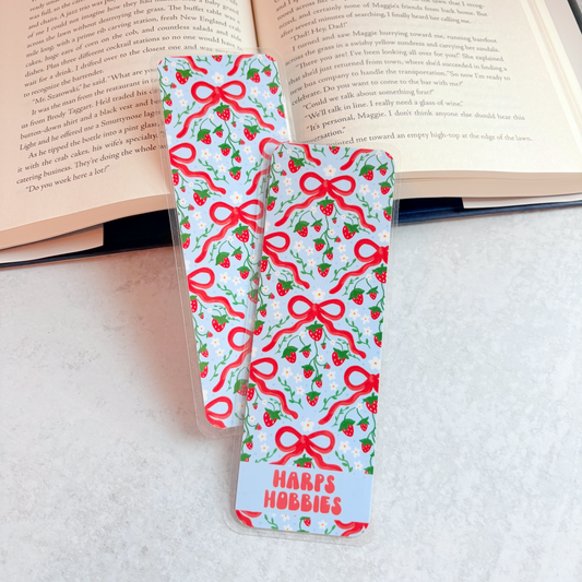 Strawberry Bows Bookmark