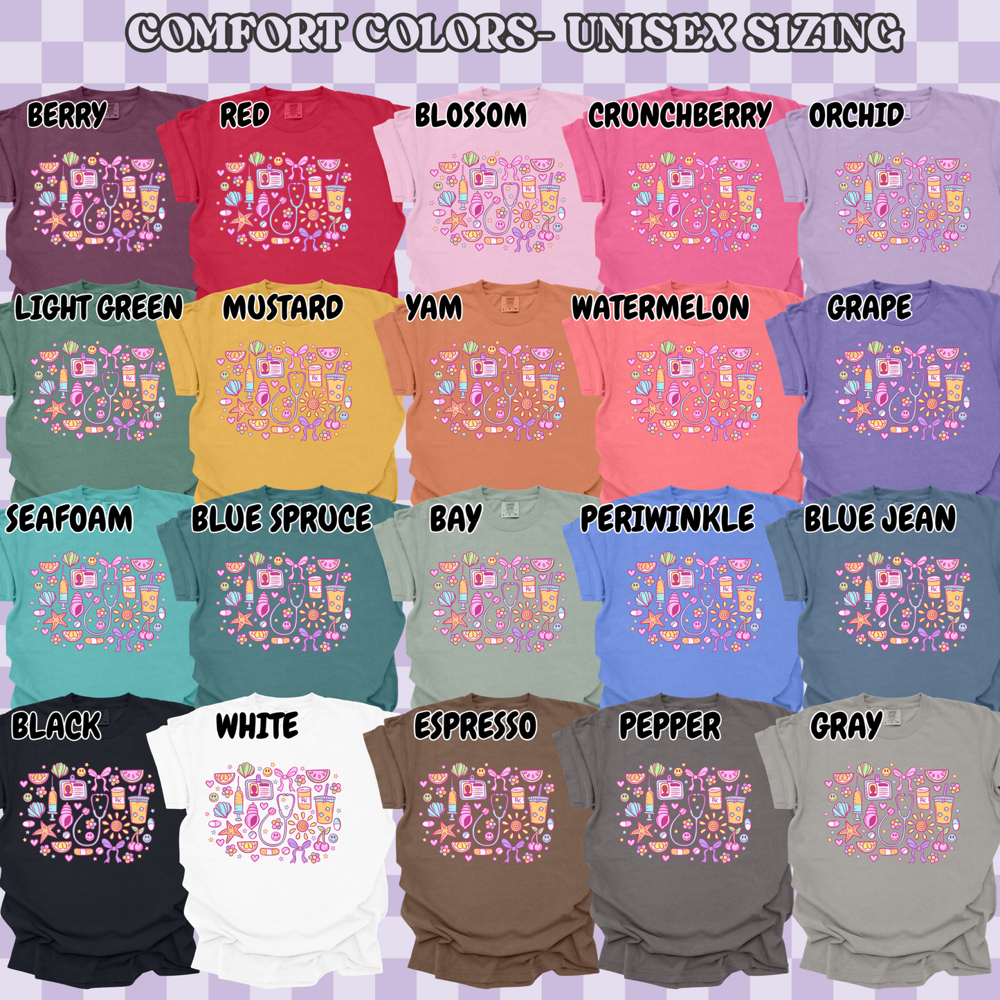 Nurse Bright Doodles (tshirt/sweatshirt)