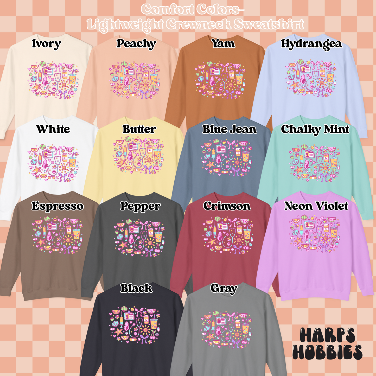 Nurse Bright Doodles (tshirt/sweatshirt)