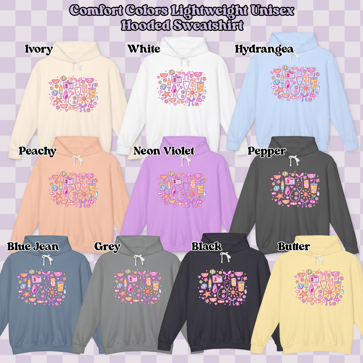 Nurse Bright Doodles (tshirt/sweatshirt)