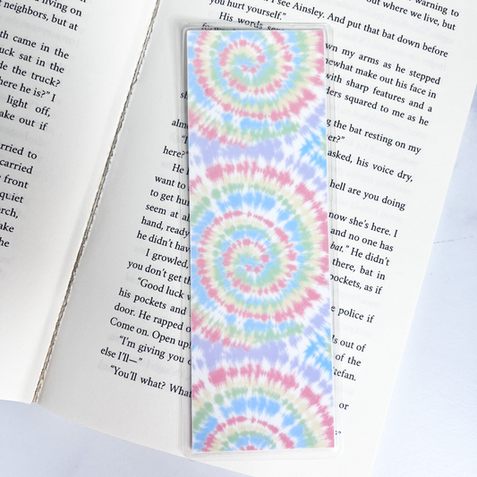 Pastel Tie Dye Bookmark