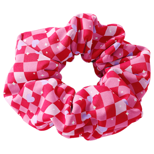 Valentine Checkered Scrunchie