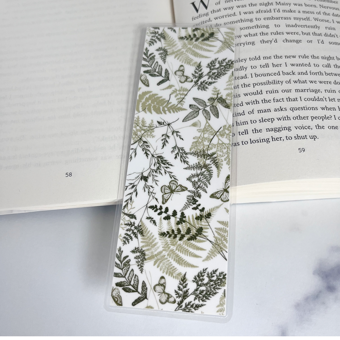 Butterflies + Fern Bookmark