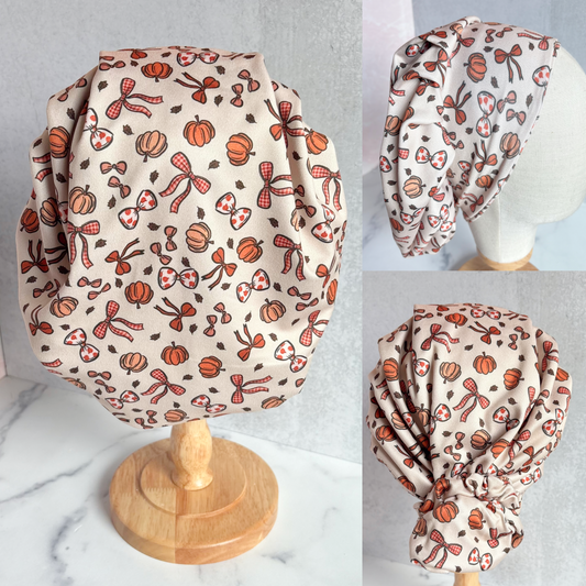 Fall Bows Scrub Hat