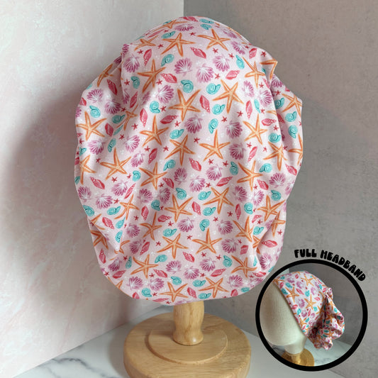Pink Seashells Scrub Hat