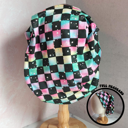 Rainbow Checkered Scrub Hat