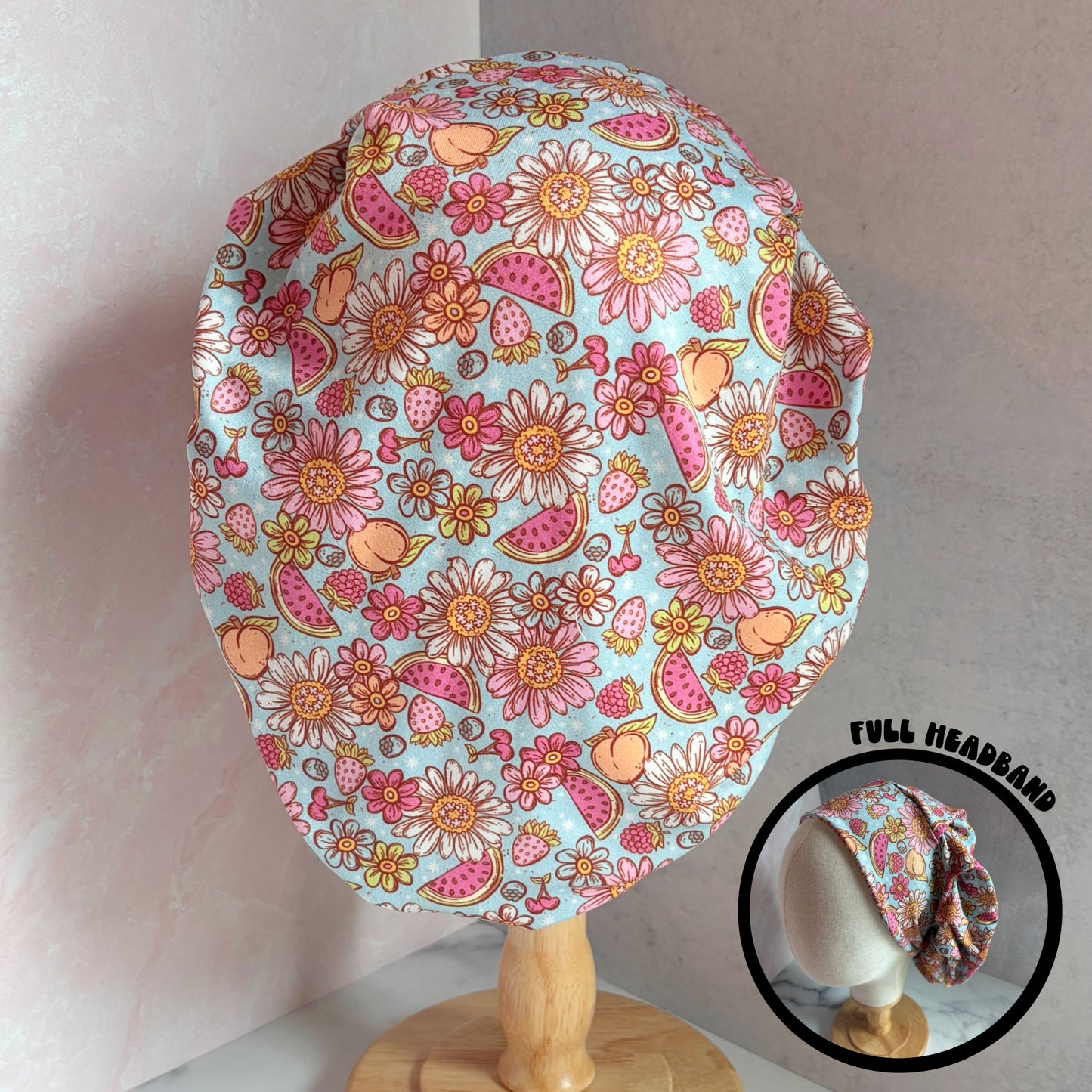 Blue Fruit Scrub Hat