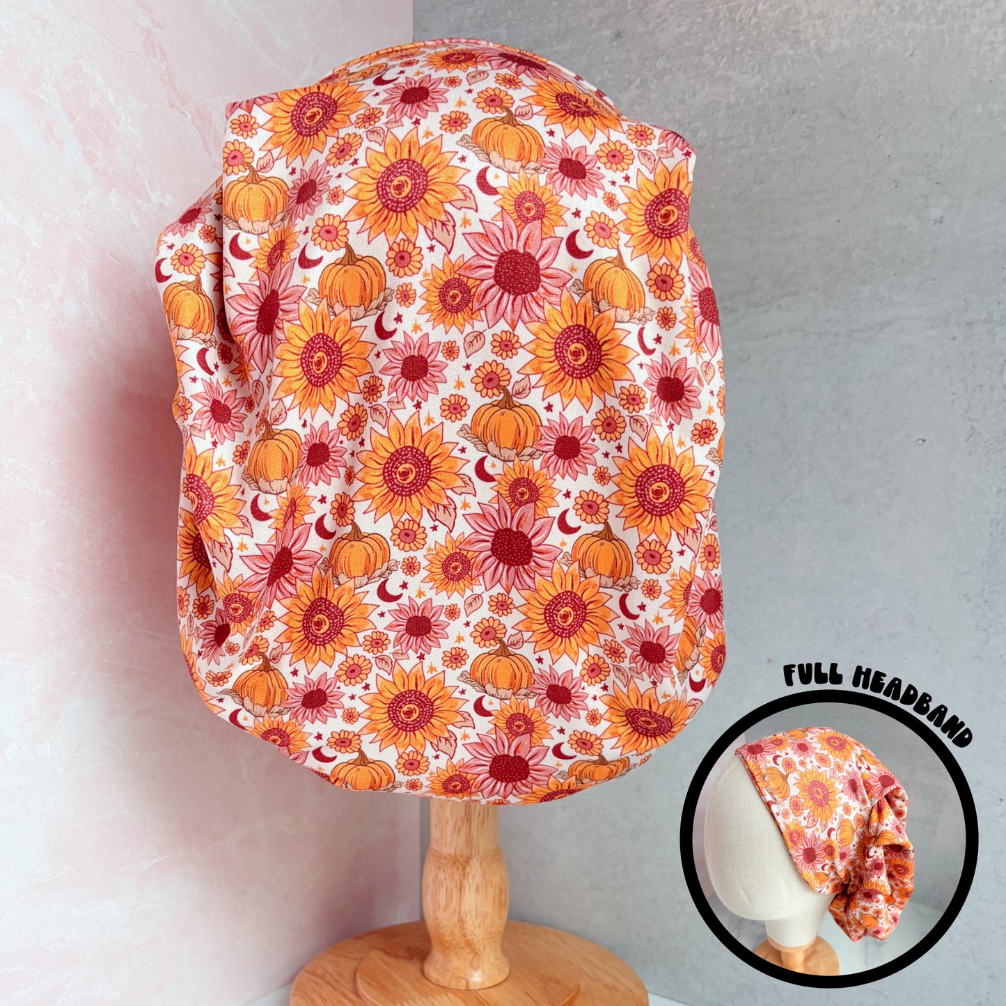 Sunflower Pumpkins Scrub Hat