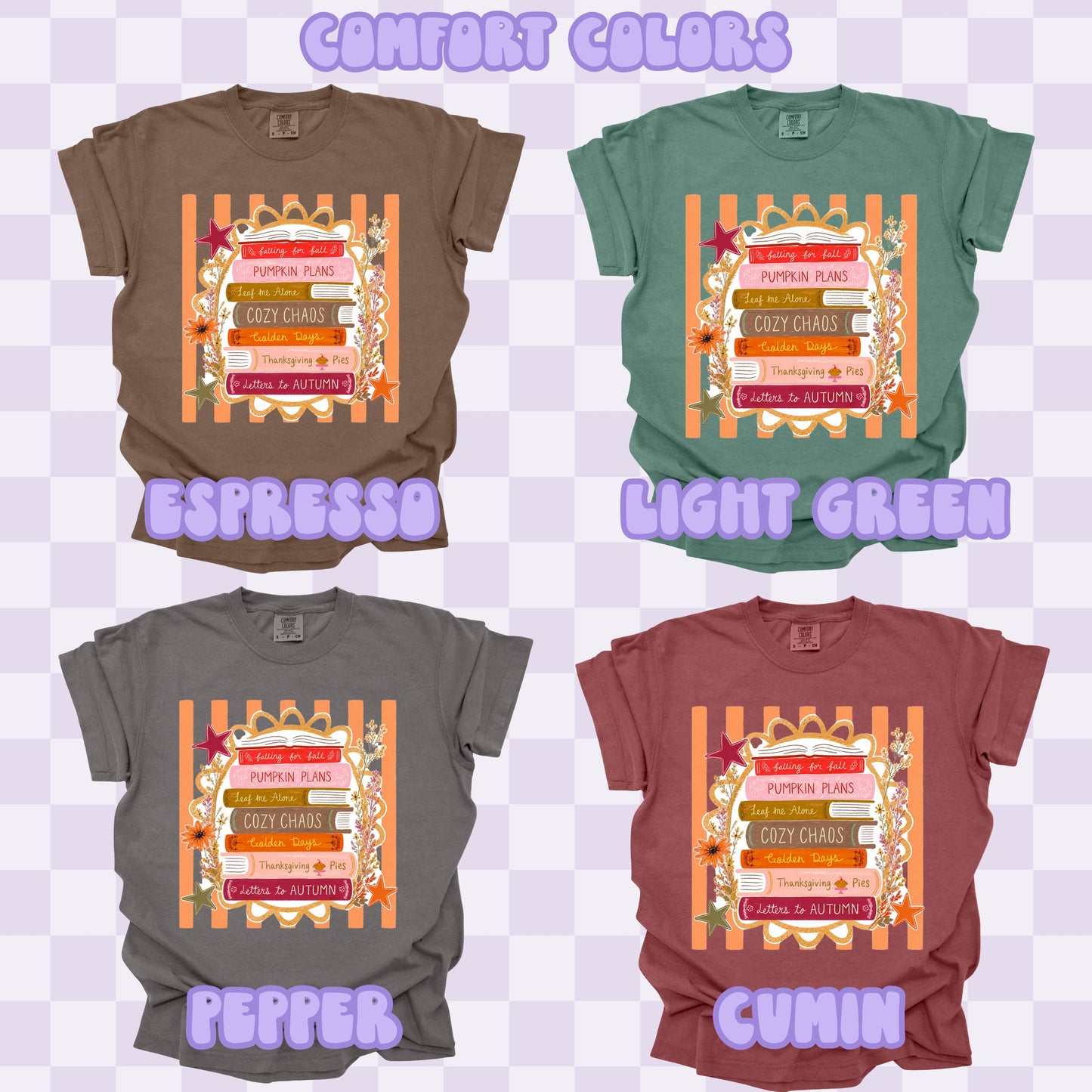Fall Stacked Books Tshirt/Sweatshirt