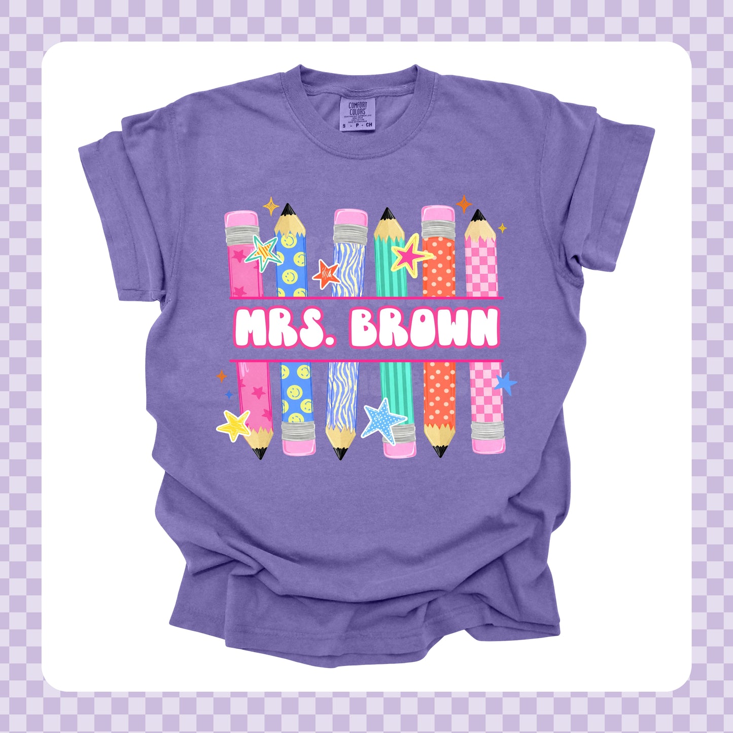 Custom Pencil Tshirt Tshirt/Sweatshirt/Long Sleeve