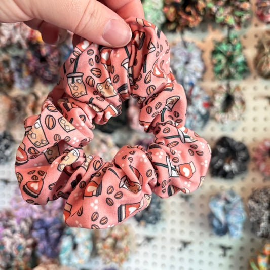Pink Coffee Scrunchie (Regular)
