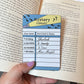 Library Card Bookmarks