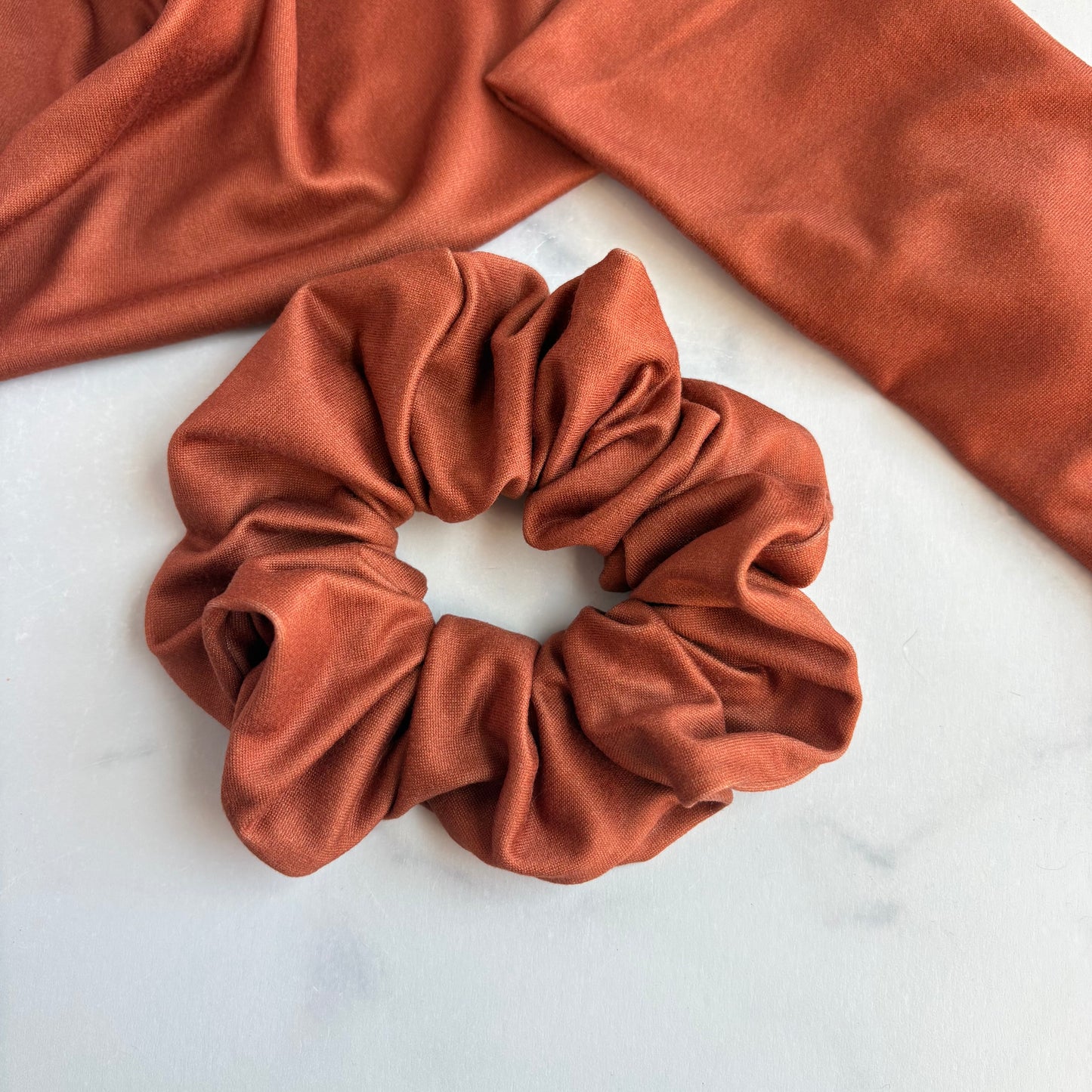 Rusty Orange Solid Scrunchie (Regular)