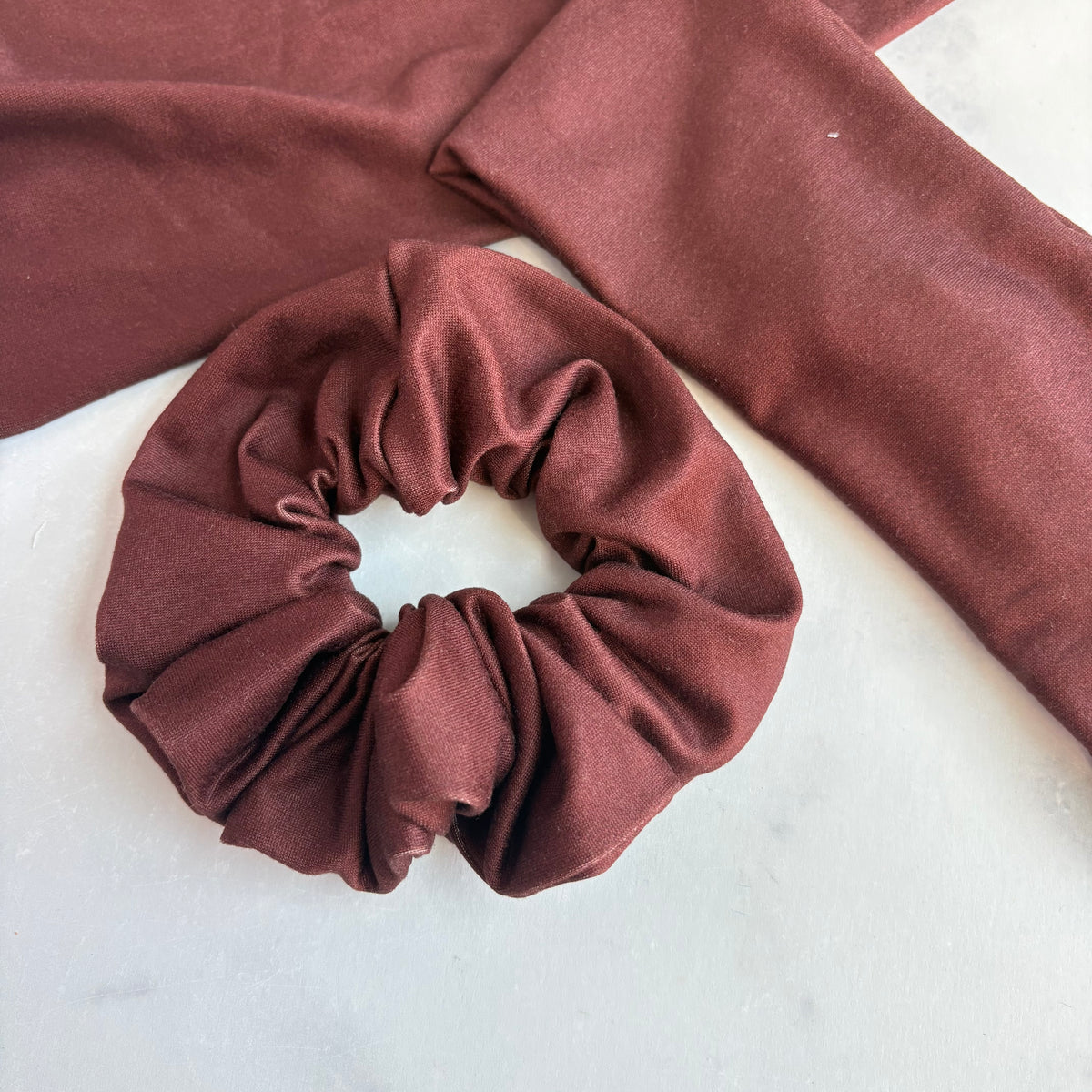 Burgundy Solid Scrunchie (Regular)