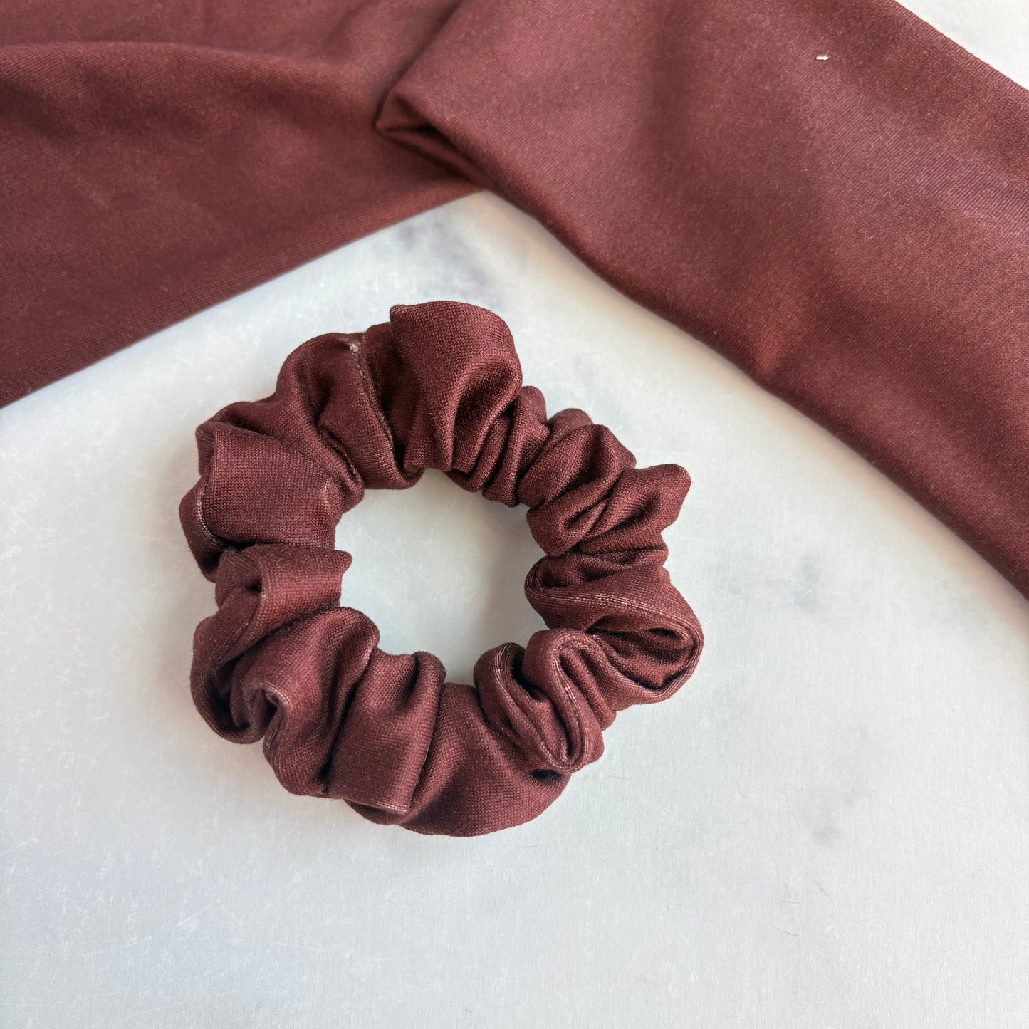 Burgundy Solid Scrunchie (Skinny)
