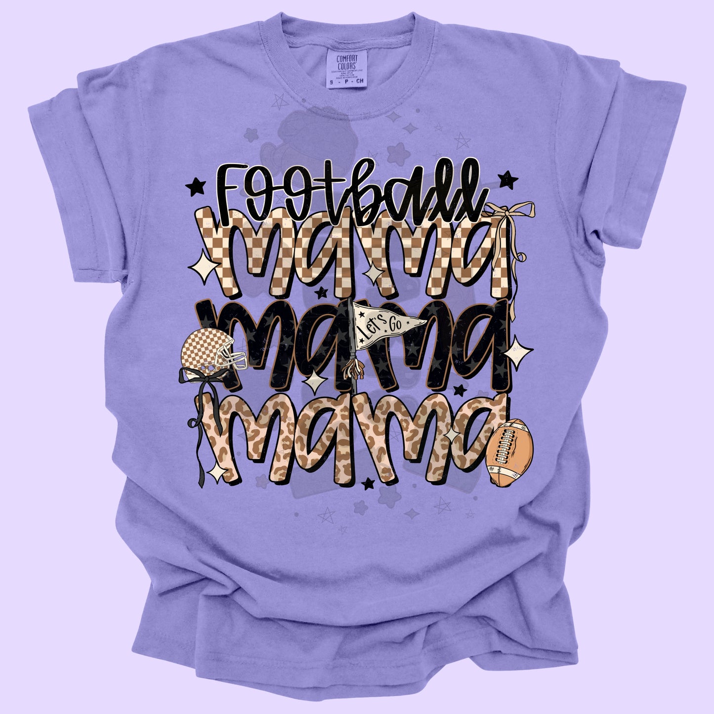 Football Mama Cheetah (tshirt/sweatshirt)