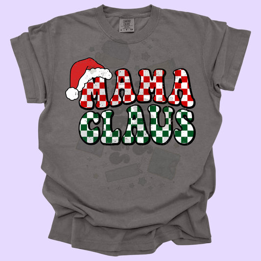 Mama Claus Checks (tshirt/sweatshirt)