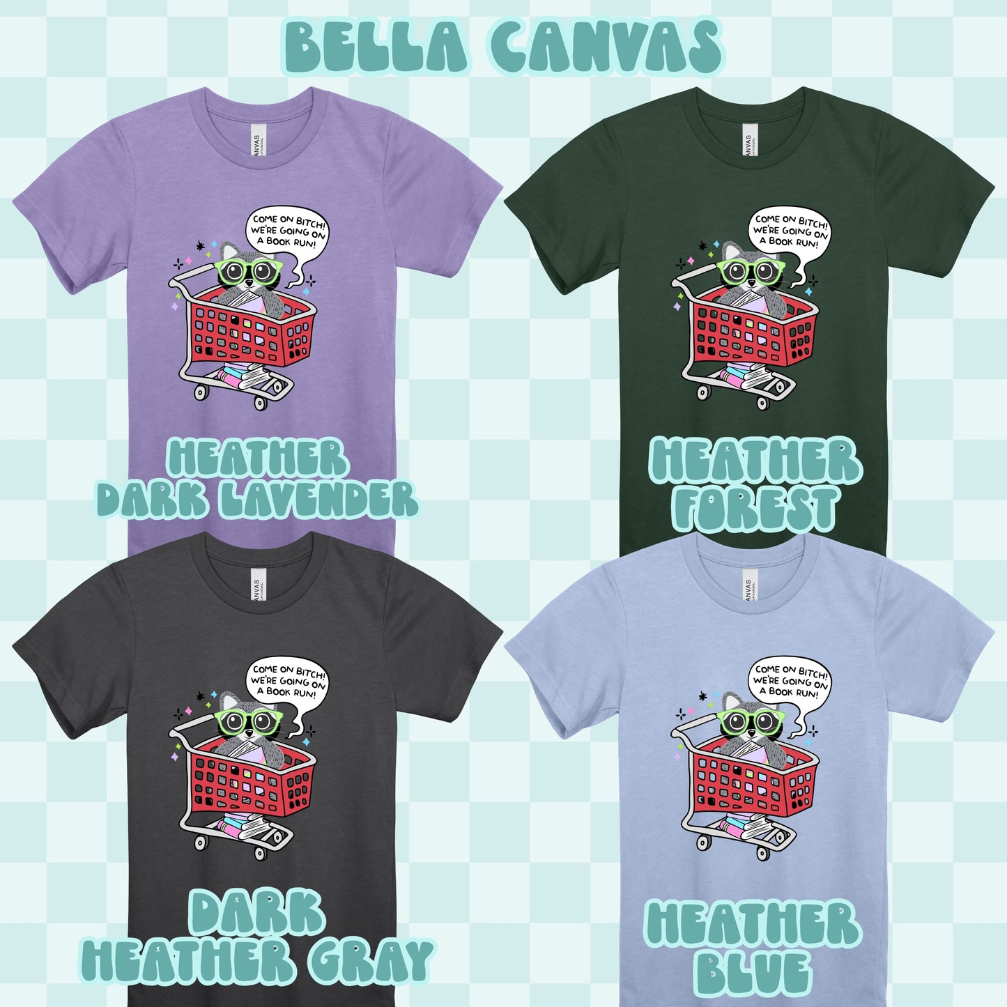 Raccoon Book Run Tshirt/Sweatshirt