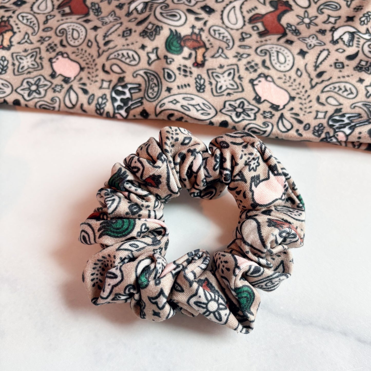 Farm Life Paisley Scrunchie (Skinny)