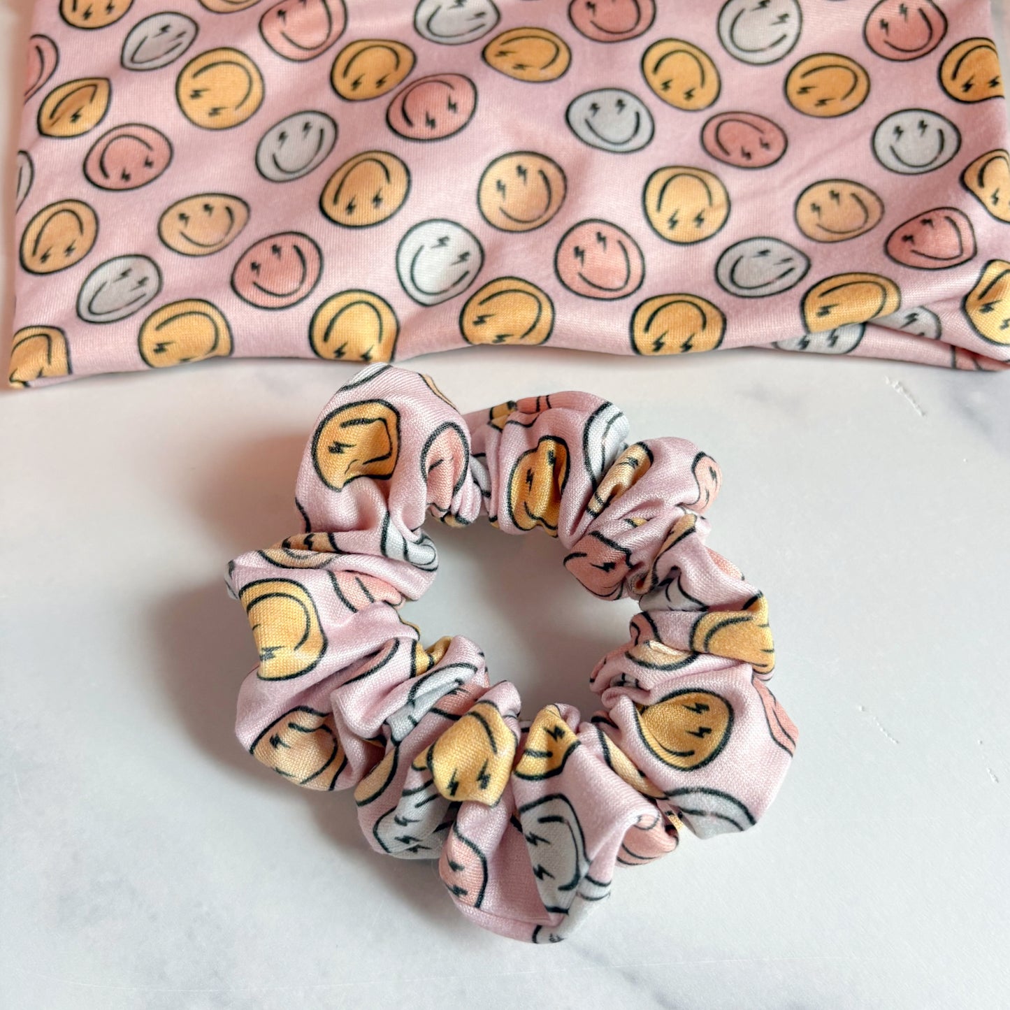 Smiley Bolt Scrunchie (Skinny)