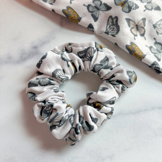 Muted Butterflies Scrunchie (Skinny)