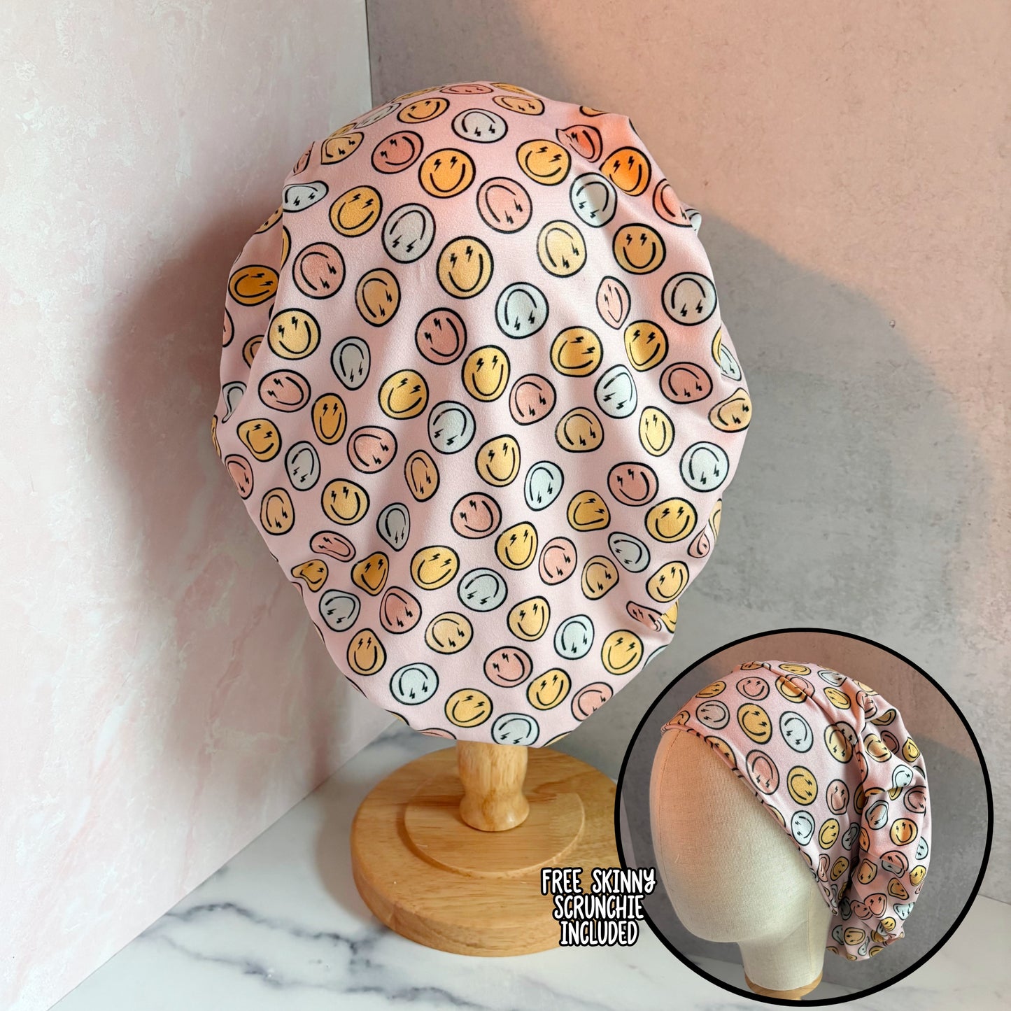 Smiley Bolt Scrub Hat