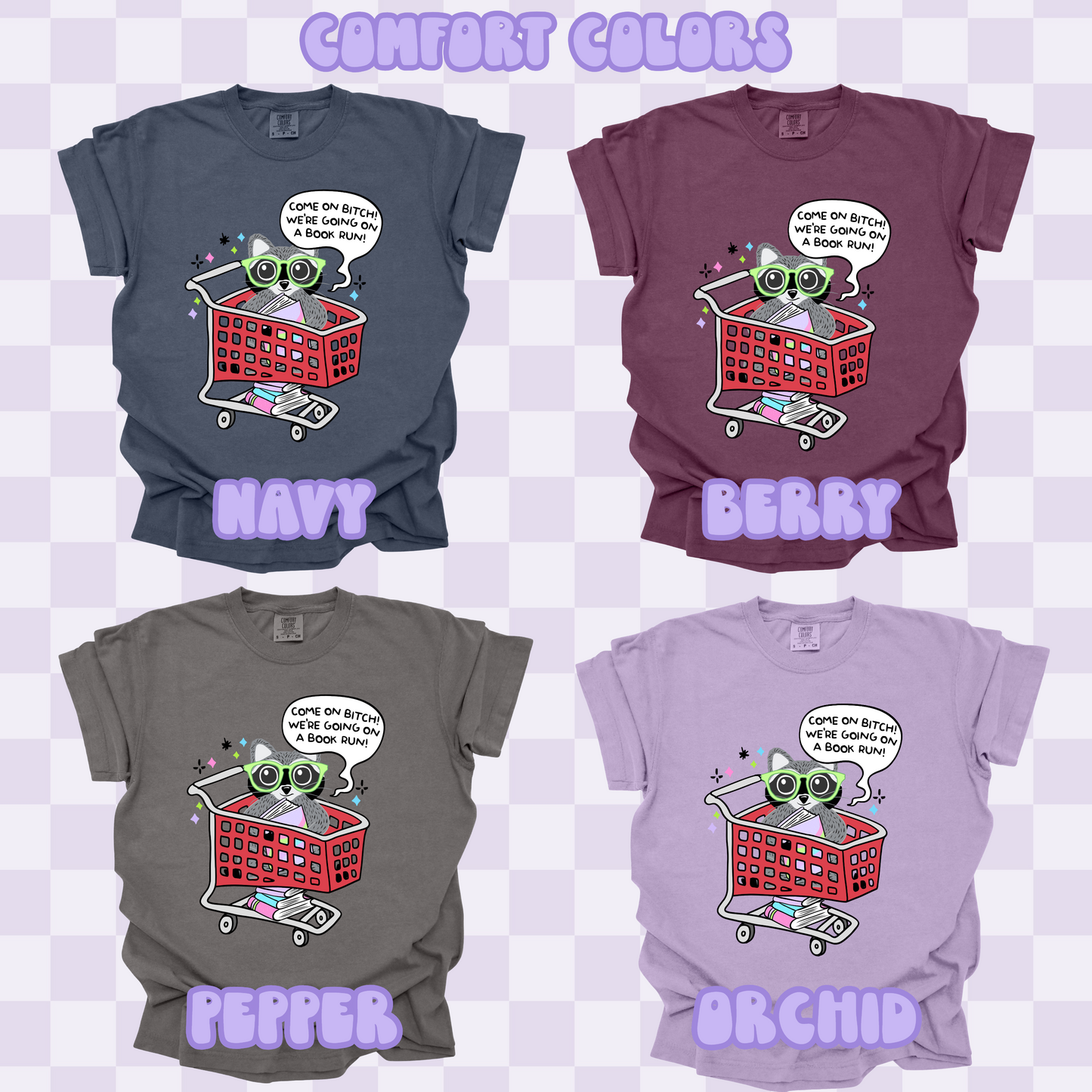 Raccoon Book Run Tshirt/Sweatshirt