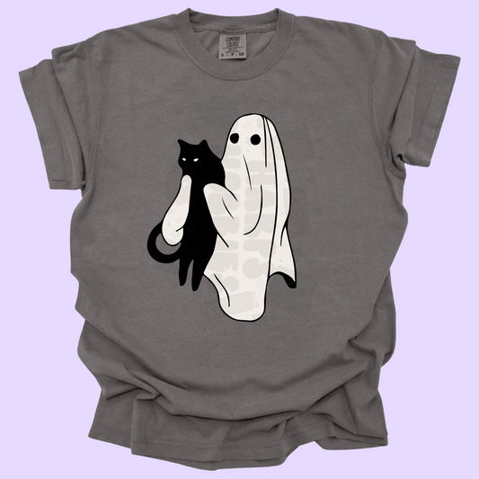 Ghost Holding Kitty (tshirt/sweatshirt)