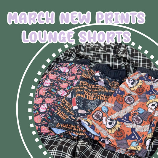 NEW PRINTS MARCH Custom Lounge Shorts with Pockets (ships in 3-5 weeks)