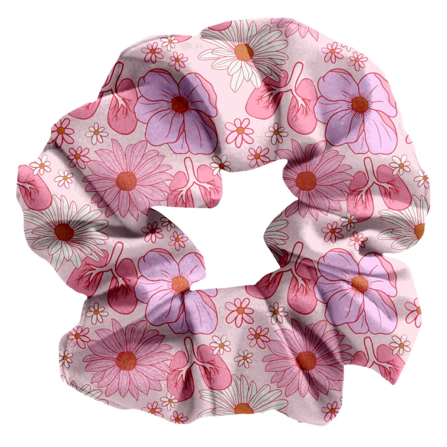 Floral Lungs Scrunchie