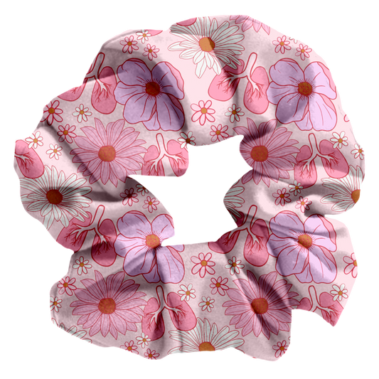 Floral Lungs Scrunchie