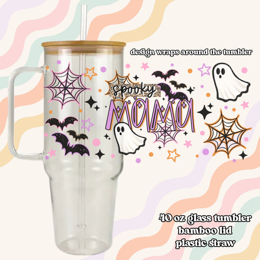 Spooky Mama Glass Tumbler
