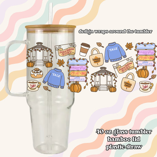 Stars Hallow Fall Glass Tumbler