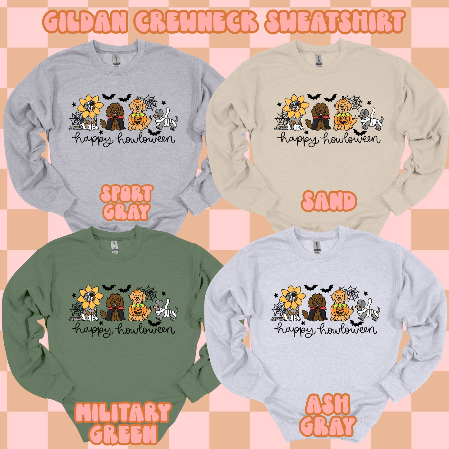 Happy Howl-o-ween Tshirt/Sweatshirt/Long Sleeve