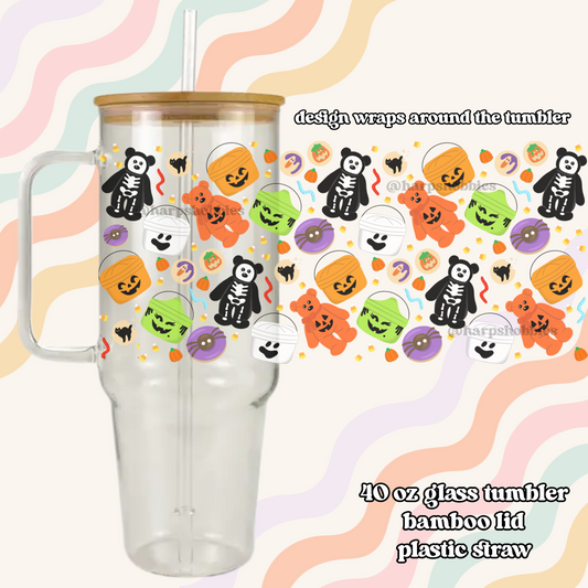 90s Halloween Glass Tumbler