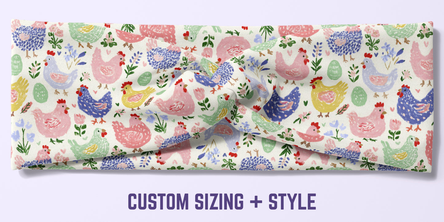 Colorful Chickens Headband