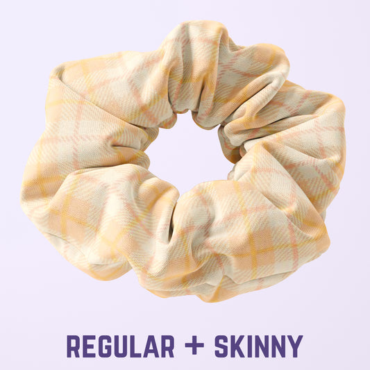 Orange Gingham Scrunchie (regular/skinny)