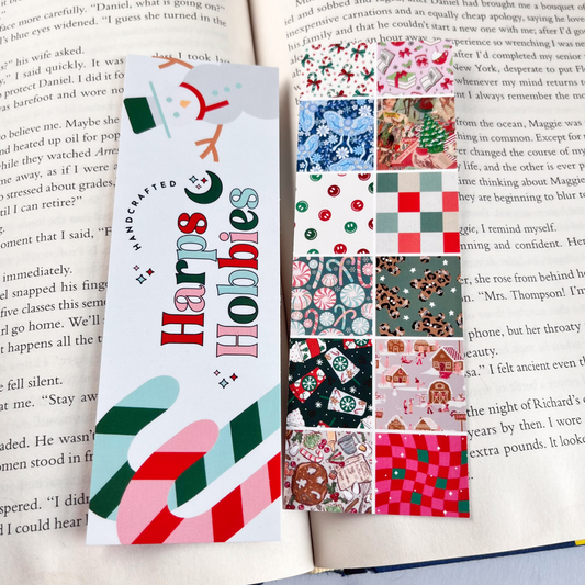 Harps Hobbies Holiday Bookmark