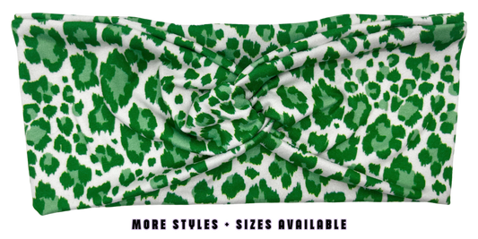 Green Leopard Headband