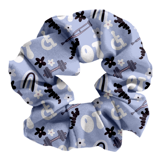 Blue Occupational Therapist Scrunchie