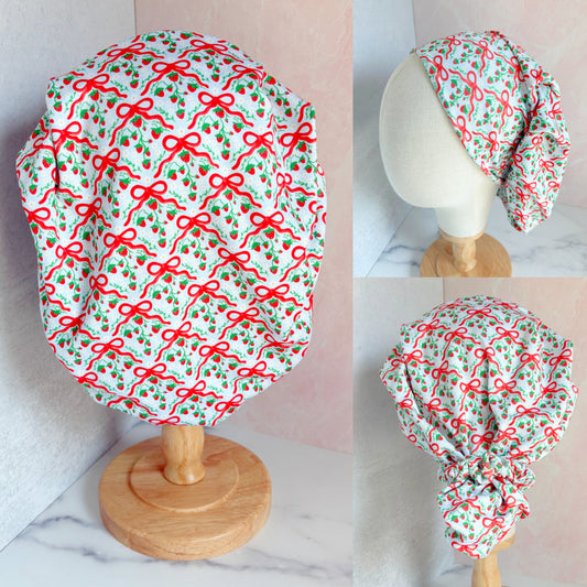 Strawberry Bows Scrub Hat